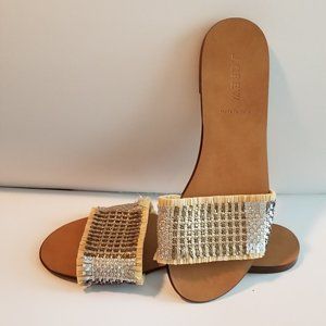 J Crew Ladies Metalic sip on sandal